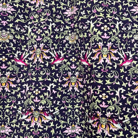 Women's Talbots Size 20W Purple Ditzy Floral Long Sleeve Button Down - Picture 8 of 8